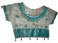 Prestitched Readymade Silk Sari for Kids in Blue Color (SR52021)