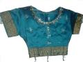 Kids Pre-Stitched Sari, Readymade Blue Silk Saree (SR52029)