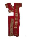 Tell me more about Ready-to-wear red Indian silk saree for teenage girls (SR52502)
