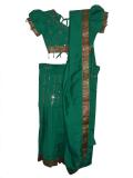 Tell me more about Readymade traditional sea green silk Indian sari (SR52503)