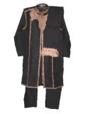 Black hand embroidered kurta sherwani (KP10501)