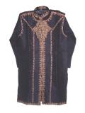 Dark blue hand embroidered kurta sherwani (KP10504)
