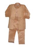 Gold kurta sherwani with gold & black embroidery(KP39003)