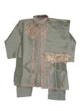 Tea green hand embroidered kurta sherwani (KP65006)