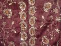 Maroon zardozi sherwani in tissue silk for boys (KP65009)