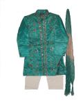 Light blue zardozi sherwani in tissue silk for boys (KP65010)