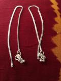 Pair of silver Indian anklets (payals) for adults (PY3001)