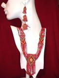 Handmade beaded necklace with earrings (NS21001)