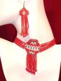 Exquisite handmade bead choker with earrings (NS12001) Exquisite handmade bead choker with earrings (NS12001)