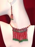 Delicate bead choker with matching earrings (NS19001) Delicate bead choker with matching earrings (NS19001)