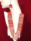 Exquisite handmade long bead necklace with earrings (NS20001) Exquisite handmade long bead necklace with earrings (NS20001)