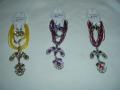 Beaded necklace & earrings set w/ colored Kundan (FJSJ0100005)