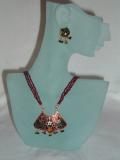 Indian minakari necklace & earrings set from Rajasthan (MA001)