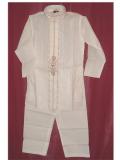 Cream cotton kurta pajama with embroidery & stone work (KP22502) Cream cotton kurta pajama with embroidery & stone work (KP22502)