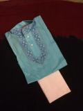 Blue Embroidered Cotton kurta pajama for Boys Blue Embroidered Cotton kurta pajama for Boys