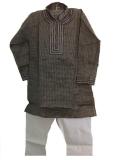 Black & Grey Checkered Cotton Kids Kurta Pajama (KP45016) Black & Grey Checkered Cotton Kids Kurta Pajama (KP45016)
