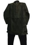 Black & Grey Stone Work  Eid Kurta Pajama for Kids (KP46507)