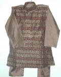 Tissue kurta pajama in maroon & gold color (KP55001) Tissue kurta pajama in maroon & gold color (KP55001)