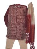 Readymade Kurta Pajama for Kids in Maroon & Cream Color Readymade Kurta Pajama for Kids in Maroon & Cream Color