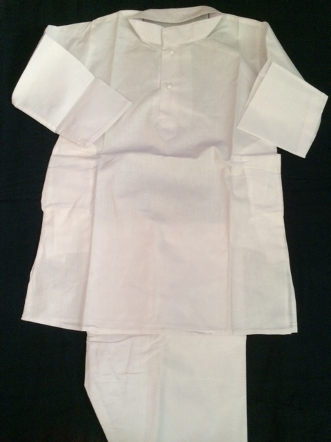 white kurta pajama for baby girl