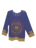 OM Indian kurta/tunic in navy blue georgette (KR10011) OM Indian kurta/tunic in navy blue georgette (KR10011)