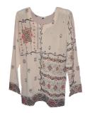 Light bisque printed georgette Indian kurti/tunic (KR10021) Light bisque printed georgette Indian kurti/tunic (KR10021)