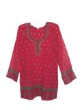 Fuchsia colored georgette kurti/tunic (KR30011) Fuchsia colored georgette kurti/tunic (KR30011)