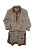 Cream Cotton Om Indian Tunic / Kurti for women (KRJG001) Cream Cotton Om Indian Tunic / Kurti for women (KRJG001)