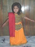 Indian Dance Costume, Gujrati Style Lacha w/ Dupatta (GL1001)