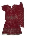 Maroon & gold embellished kids lehenga choli (LC1804) Maroon & gold embellished kids lehenga choli (LC1804)