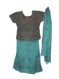 Stunning blue & grey lehenga choli w/ bead work (LC2622) Stunning blue & grey lehenga choli w/ bead work (LC2622)