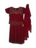 Kids Lehenga, Maroon lehanga choli with stone work (LC3208) Kids Lehenga, Maroon lehanga choli with stone work (LC3208)
