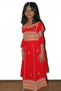 Tell me more about Stunning lehenga choli in red /w kundan & zardosi work (LC3303)