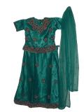 Crepe silk ghagra choli for baby and teenage girls (LC3502)