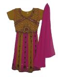 Exquisite gold/pink kids lehenga choli for 3 yr girls (LC3602) Exquisite gold/pink kids lehenga choli for 3 yr girls (LC3602)
