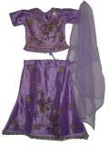 Tell me more about Lehenga Choli for Kids & Teen Girls in Violet Net Fabric