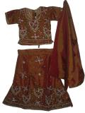 Tell me more about Dressy Silk Party Wear Lehenga Choli for Kids (LC4802)
