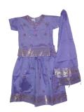 Indian girls outfit, Purple South Indian pattu lehenga (PV34001) Indian girls outfit, Purple South Indian pattu lehenga (PV34001)