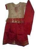 Kids Pattu Pavadai, South Indian Red Pattu Lehenga (PV52009) Kids Pattu Pavadai, South Indian Red Pattu Lehenga (PV52009)