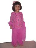 Pant-style salwar kurta in pink w/ bell sleeves (SS2012) Pant-style salwar kurta in pink w/ bell sleeves (SS2012)