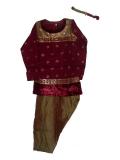 Mehndi and maroon salwar suit with bead work (SS2106)