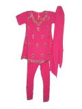 Pink beaded Indian churidar kurta in georgette (SS2204) Pink beaded Indian churidar kurta in georgette (SS2204)