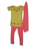 Green & pink chudidar w/ sequin work for girls (SS2606) Green & pink chudidar w/ sequin work for girls (SS2606)