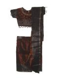 Saree Blouse Dress for Girls, Brown Indian Silk Sari (SR45004) Saree Blouse Dress for Girls, Brown Indian Silk Sari (SR45004)
