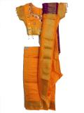Readymade festive orange kids Indian silk sari (SR52025) Readymade festive orange kids Indian silk sari (SR52025)